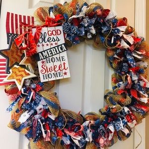 Patriotic 4th of July Wreath